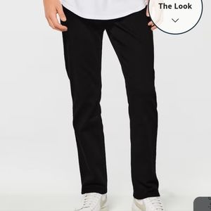 Hollister Black Slim Straight Jeans for Men
